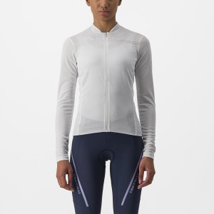 Castelli ANIMA 4 LONG SLEEVE Φανελα γυναικεια ασπρα | CWSRJM-795