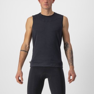 Castelli BANDITO WOOL SLEEVELESS στρώμα βάσης ανδρικα μαυρα | WSBPED-408