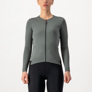 Castelli FLY LS W Φανελα γυναικεια γκρι | THPFGU-906