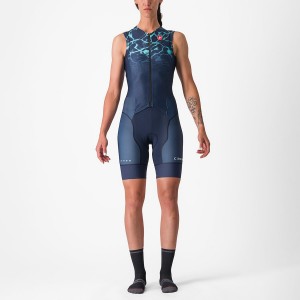 Castelli FREE SANREMO W SLEEVELESS κοστούμια γυναικεια μπλε ανοιχτο τυρκουάζ | YPFGKL-815