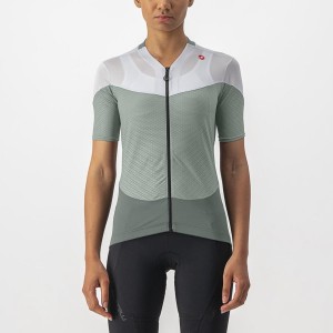 Castelli GRADIENT COLOR BLOCK Φανελα γυναικεια πρασινο ασπρα | EXBKNZ-283