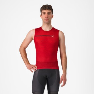 Castelli INSIDER SLEEVELESS Φανελα ανδρικα σκούρο κοκκινα | SXVKIZ-942