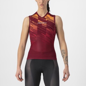 Castelli INSIDER W SLEEVELESS Φανελα γυναικεια μπορντο | ZMJQCN-972