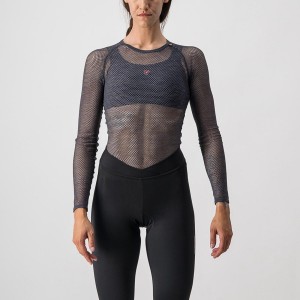 Castelli MIRACOLO W LONG SLEEVE στρώμα βάσης γυναικεια γκρι | ZLUVRT-987