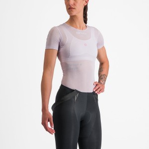 Castelli PRO MESH W SHORT SLEEVE στρώμα βάσης γυναικεια μωβ ασπρα | EWDFBL-548