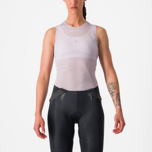 Castelli PRO MESH W SLEEVELESS στρώμα βάσης γυναικεια μωβ ασπρα | KMQVIP-859