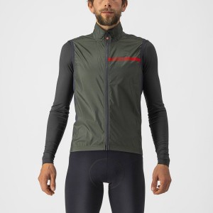 Castelli SQUADRA STRETCH Γιλεκο ανδρικα πρασινο σκούρο γκρι | SBHJCV-159