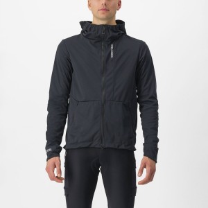 Castelli TRAIL HOODIE Μπουφαν ανδρικα μαυρα | ZISVPB-287