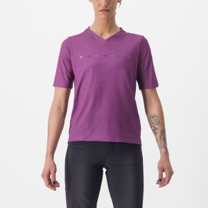 Castelli TRAIL TECH 2 W TEE Φανελα γυναικεια μωβ | UHNBYA-235