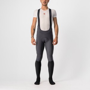 Castelli VELOCISSIMO 5 καλσόν με σαλιάρα ανδρικα σκούρο γκρι ασημι | KBTDGI-583