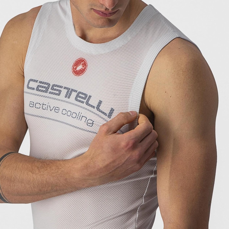 Castelli ACTIVE COOLING SLEEVELESS στρώμα βάσης ανδρικα ασημι γκρι | OHKEJB-160