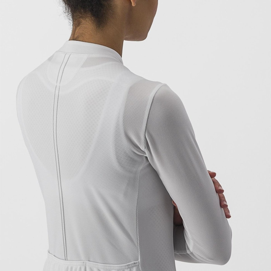 Castelli ANIMA 4 LONG SLEEVE Φανελα γυναικεια ασπρα | CWSRJM-795