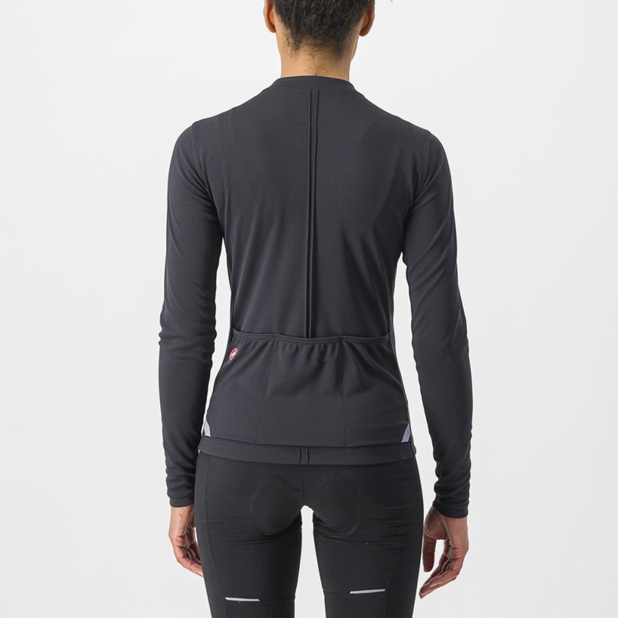 Castelli ANIMA 4 LONG SLEEVE Φανελα γυναικεια μαυρα | OMAFXC-176