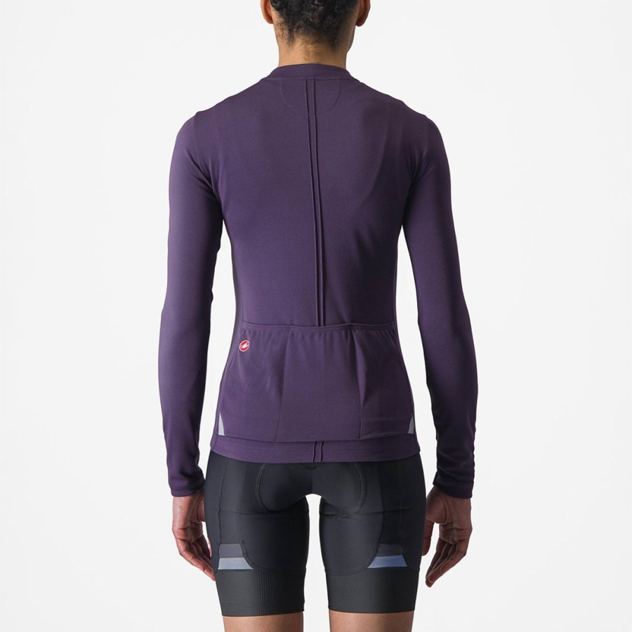 Castelli ANIMA 4 LONG SLEEVE Φανελα γυναικεια μωβ | RQZMHY-954