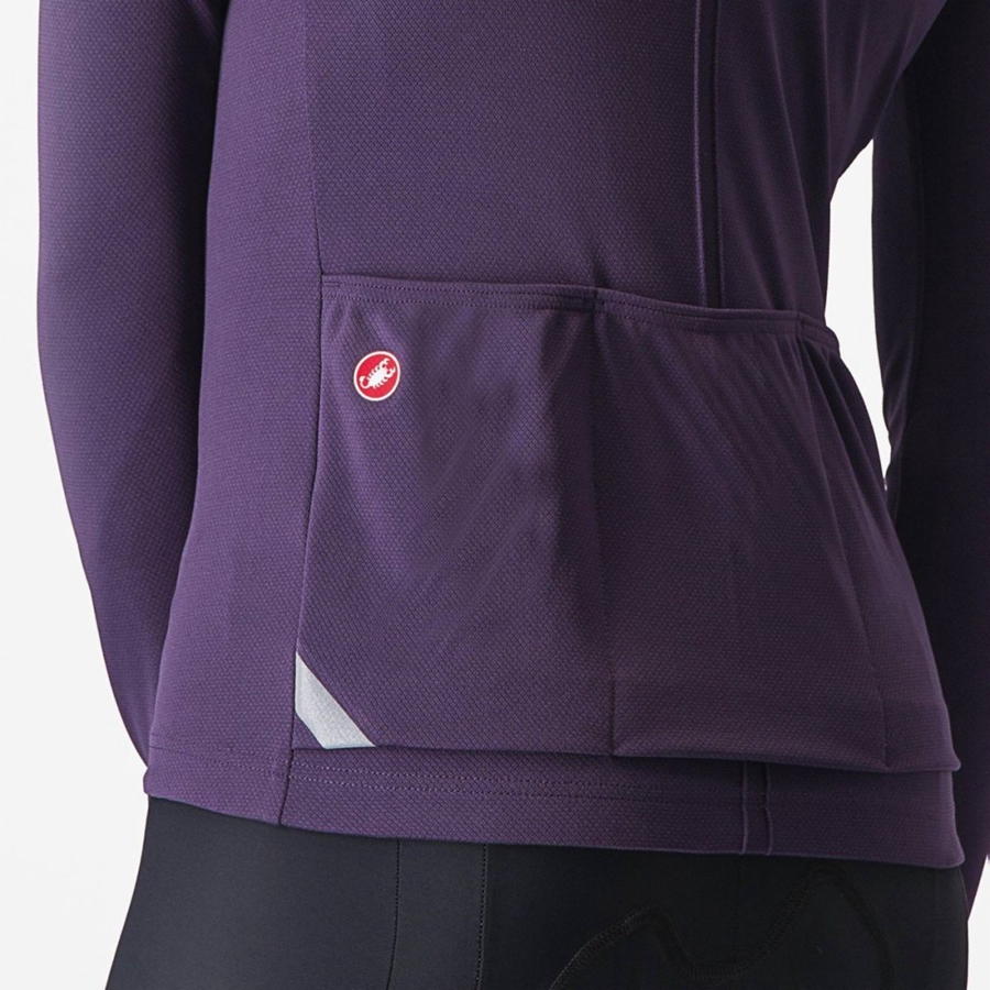 Castelli ANIMA 4 LONG SLEEVE Φανελα γυναικεια μωβ | RQZMHY-954