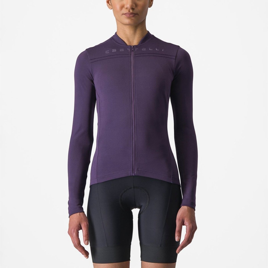 Castelli ANIMA 4 LONG SLEEVE Φανελα γυναικεια μωβ | RQZMHY-954