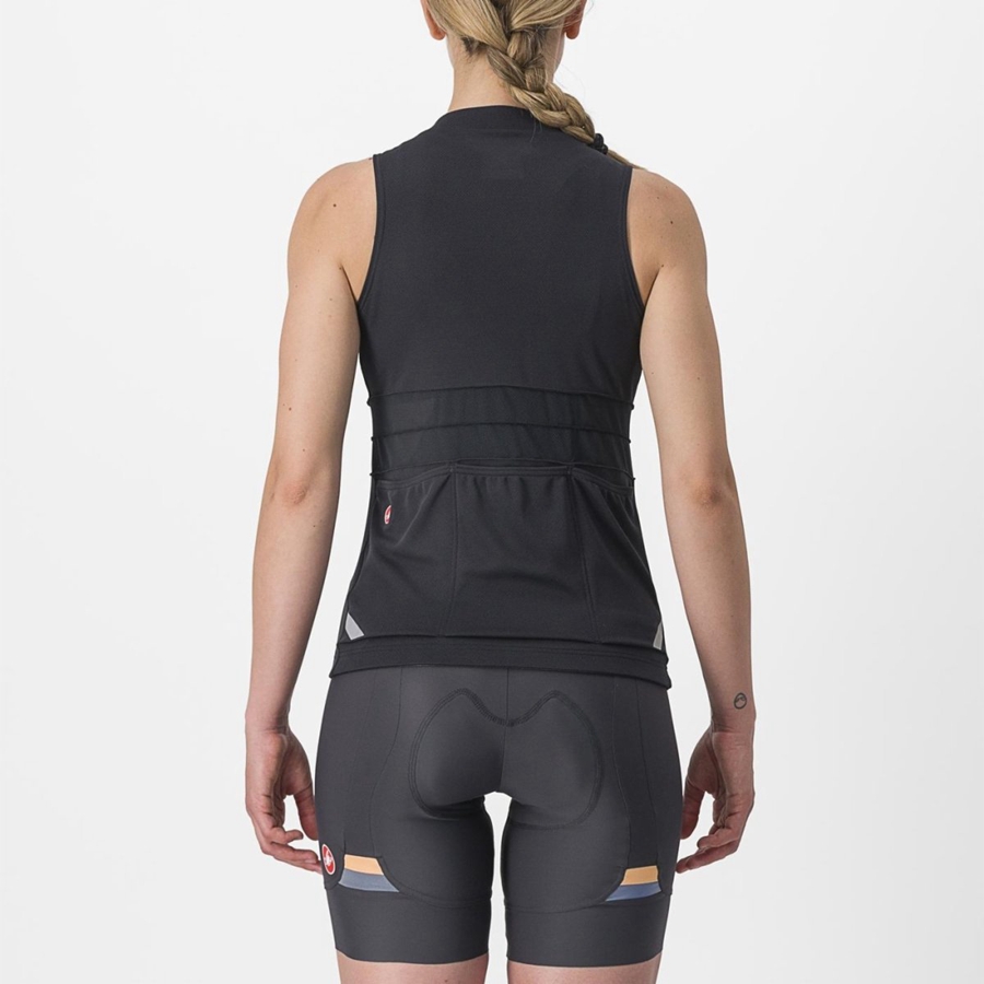 Castelli ANIMA 4 SLEEVELESS Φανελα γυναικεια μαυρα ασπρα | GYOPHM-341