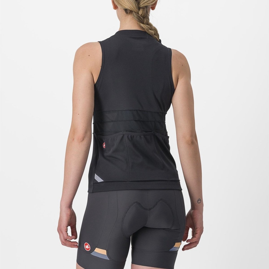 Castelli ANIMA 4 SLEEVELESS Φανελα γυναικεια μαυρα ασπρα | GYOPHM-341