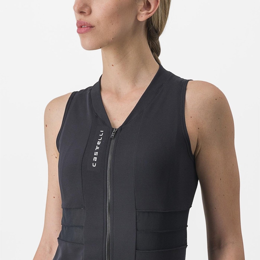 Castelli ANIMA 4 SLEEVELESS Φανελα γυναικεια μαυρα ασπρα | GYOPHM-341