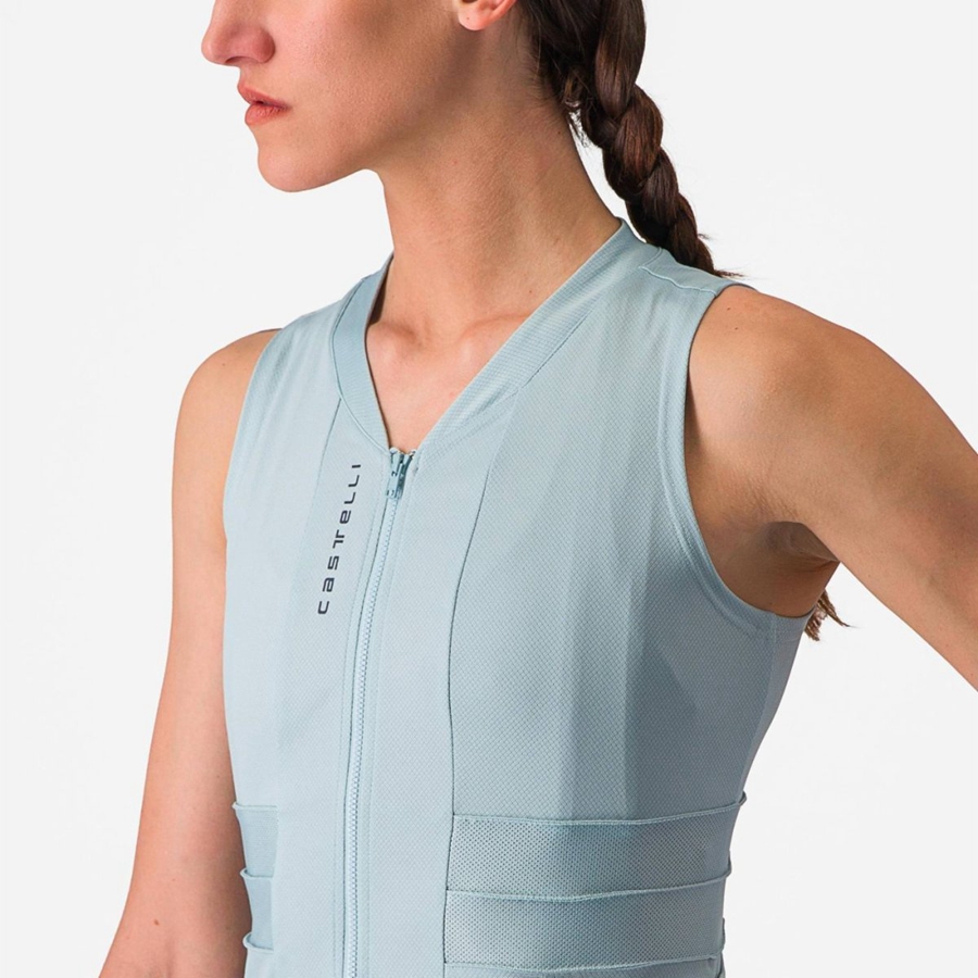 Castelli ANIMA 4 SLEEVELESS Φανελα γυναικεια μπλε σκούρο γκρι μπλε | UTSGEN-279