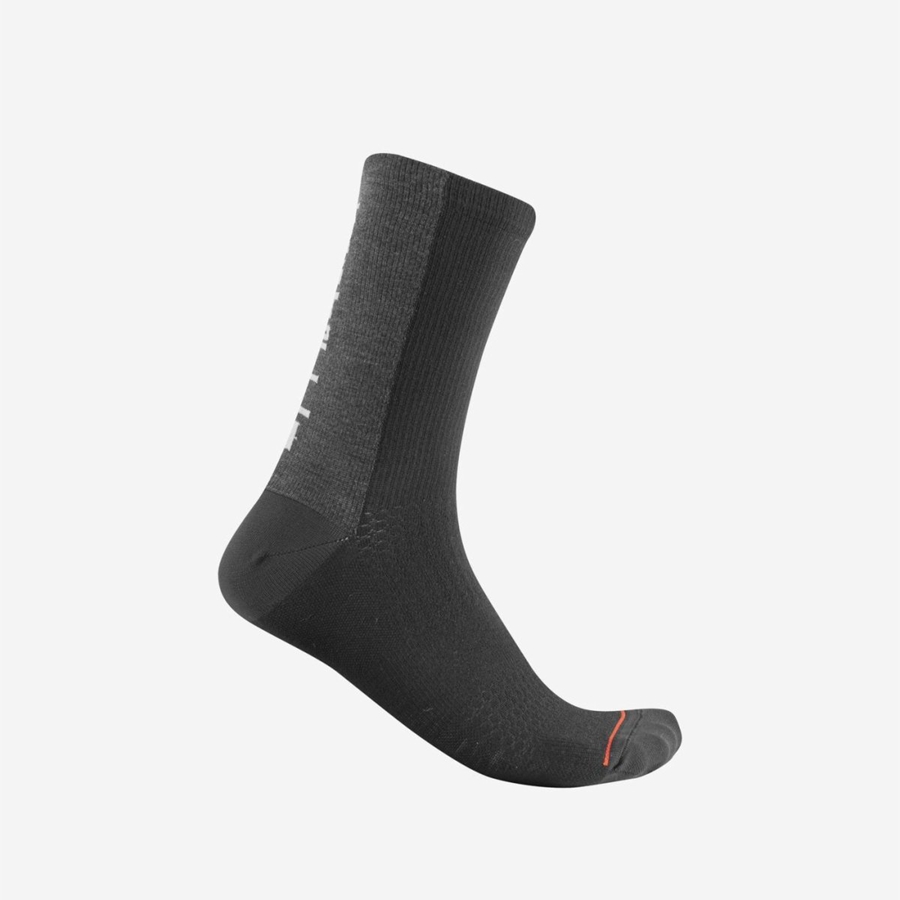 Castelli BANDITO WOOL 18 Καλτσεσ ανδρικα μαυρα | IEKHBF-651