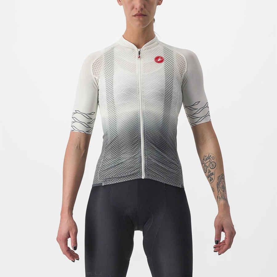 Castelli CLIMBER\'S 2.0 W Φανελα γυναικεια ασπρα Ελιά | RVPUHK-609