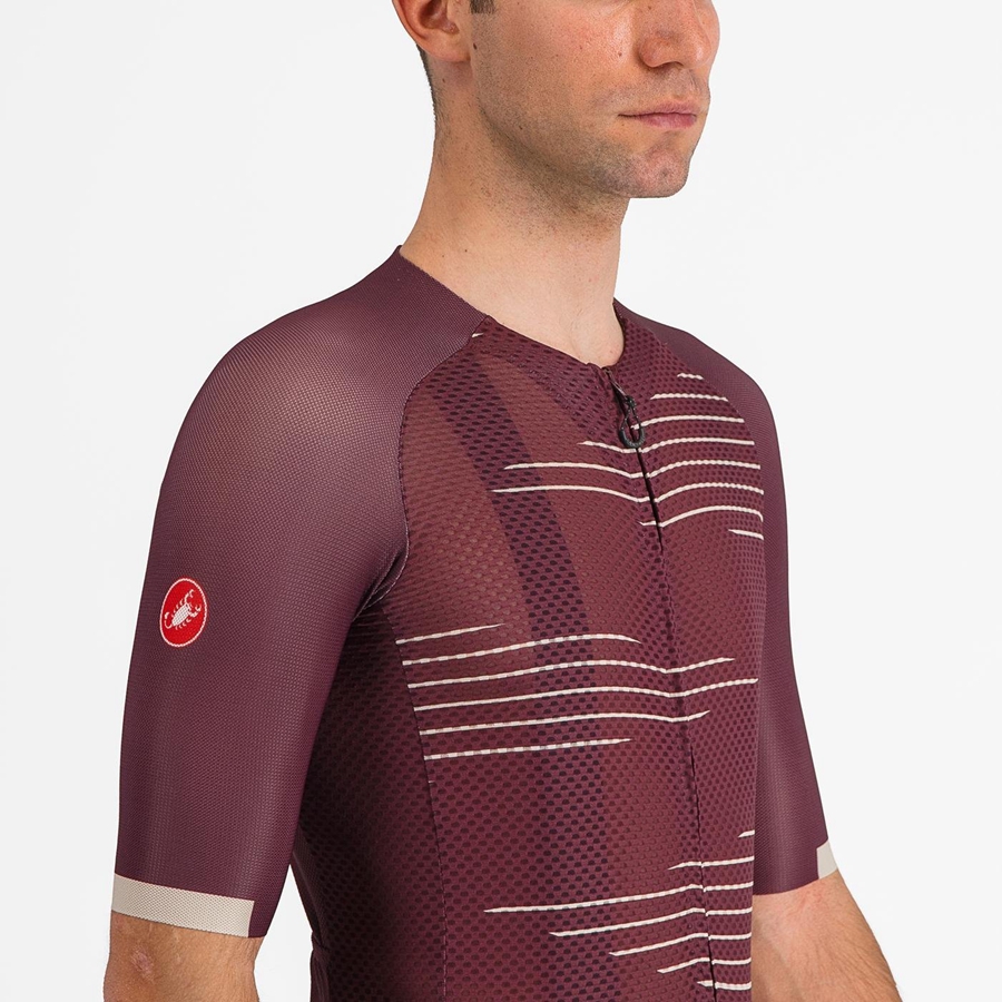 Castelli CLIMBER'S 4.0 Φανελα ανδρικα βαθυ μπορντο ασημι | OEYHRU-842