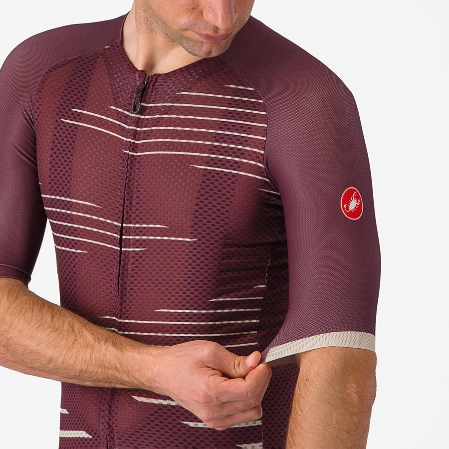 Castelli CLIMBER'S 4.0 Φανελα ανδρικα βαθυ μπορντο ασημι | OEYHRU-842