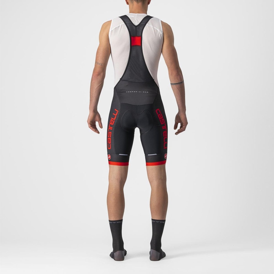 Castelli COMPETIZIONE KIT σορτς με σιλιάρα ανδρικα μαυρα κοκκινα | APVEXM-815