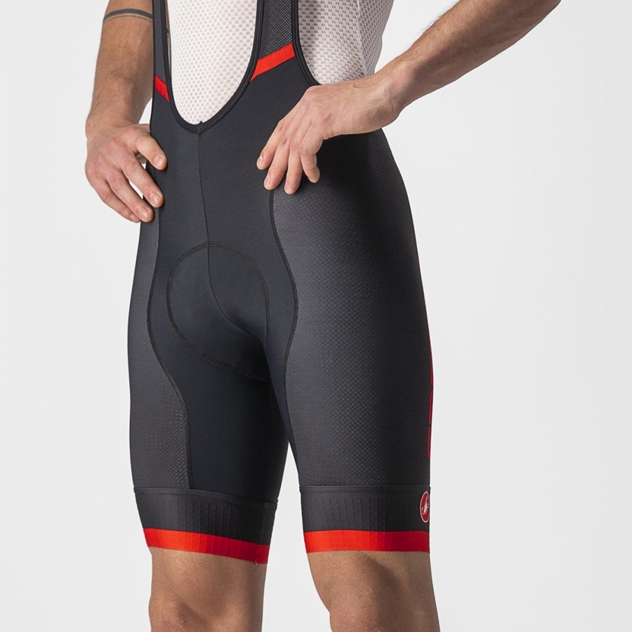 Castelli COMPETIZIONE KIT σορτς με σιλιάρα ανδρικα μαυρα κοκκινα | APVEXM-815