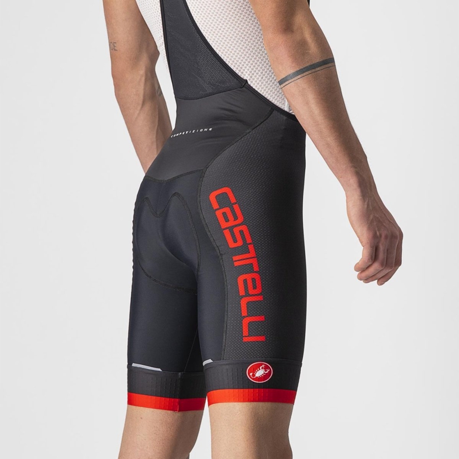 Castelli COMPETIZIONE KIT σορτς με σιλιάρα ανδρικα μαυρα κοκκινα | APVEXM-815