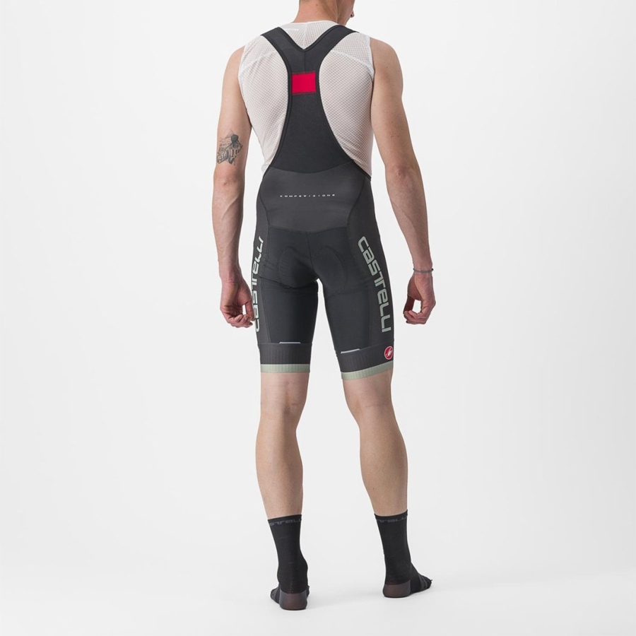 Castelli COMPETIZIONE KIT σορτς με σιλιάρα ανδρικα μαυρα πρασινο | FMWCBH-370