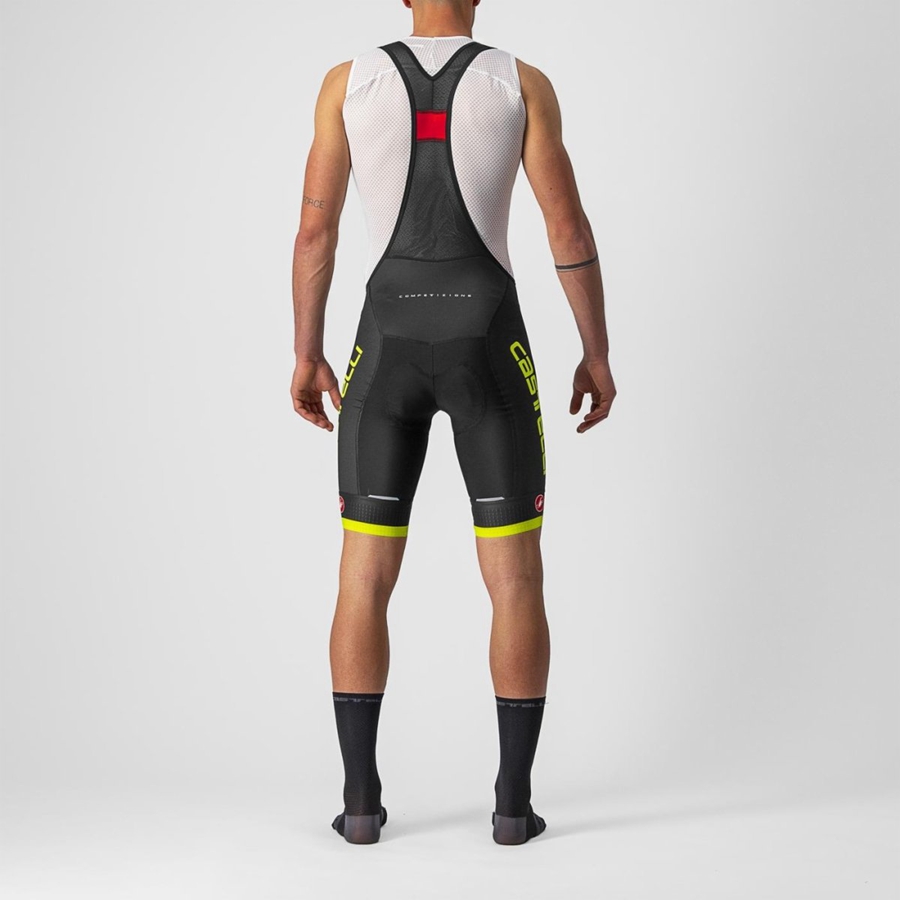 Castelli COMPETIZIONE KIT σορτς με σιλιάρα ανδρικα μαυρα ανοιχτο πρασινο | ITYPCQ-716