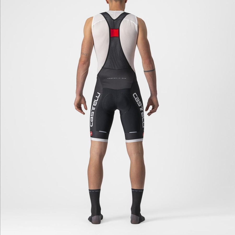 Castelli COMPETIZIONE KIT σορτς με σιλιάρα ανδρικα μαυρα ασημι γκρι | VNWRJC-654