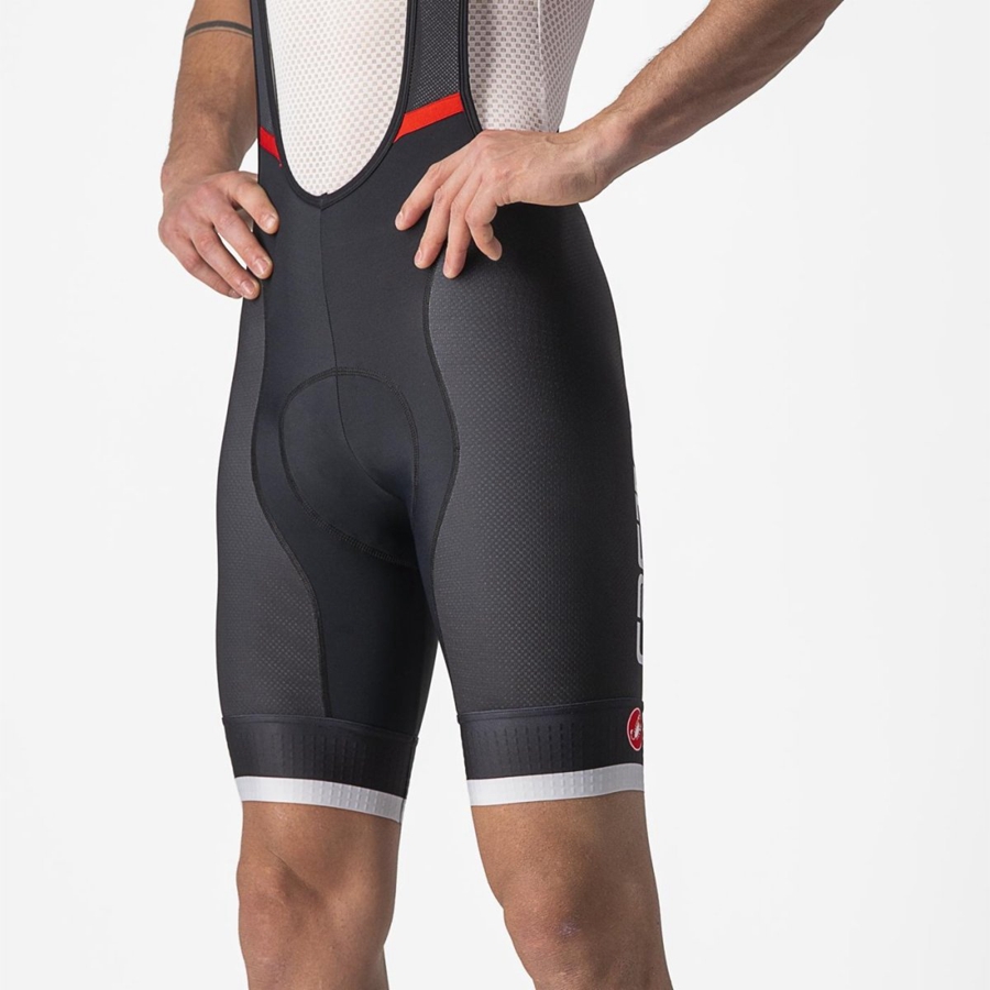 Castelli COMPETIZIONE KIT σορτς με σιλιάρα ανδρικα μαυρα ασημι γκρι | VNWRJC-654