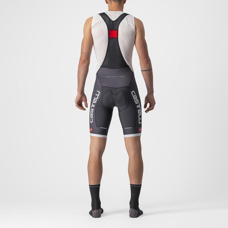 Castelli COMPETIZIONE KIT σορτς με σιλιάρα ανδρικα σκούρο γκρι ασημι γκρι | YUXDOV-032