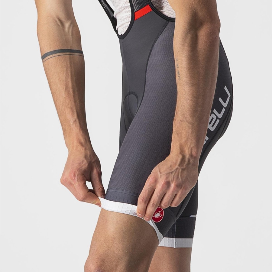 Castelli COMPETIZIONE KIT σορτς με σιλιάρα ανδρικα σκούρο γκρι ασημι γκρι | YUXDOV-032