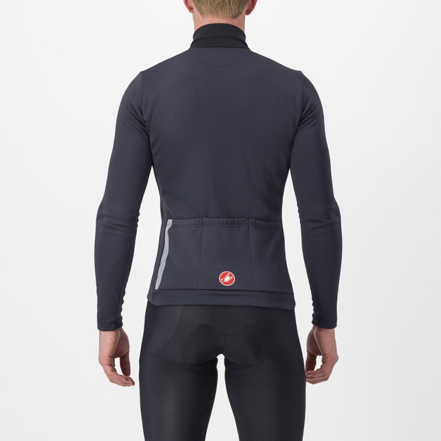 Castelli ENTRATA THERMAL Φανελα ανδρικα μαυρα κοκκινα | POIXGA-912