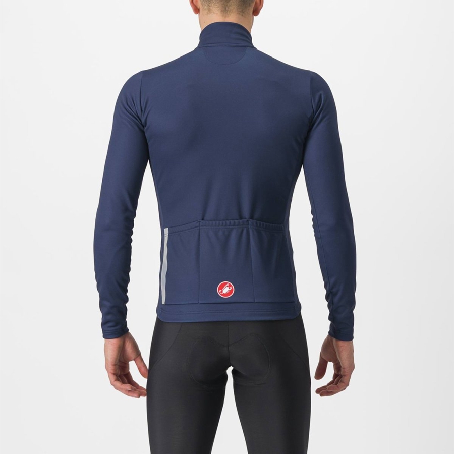 Castelli ENTRATA THERMAL Φανελα ανδρικα μπλε ασημι γκρι | NTODFM-901