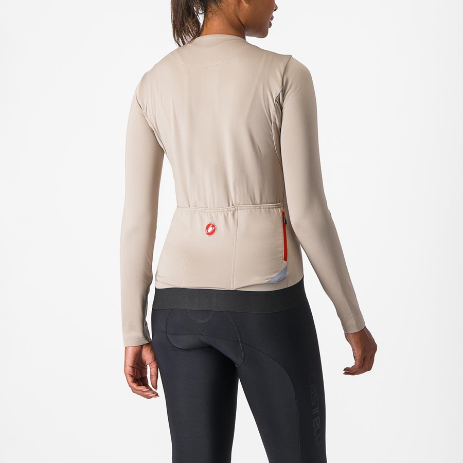 Castelli FLY LS W Φανελα γυναικεια γκρι | MROLAY-874