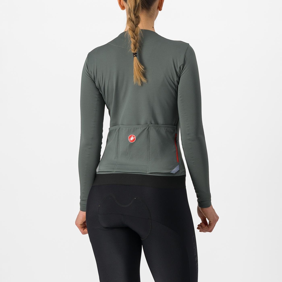 Castelli FLY LS W Φανελα γυναικεια γκρι | THPFGU-906