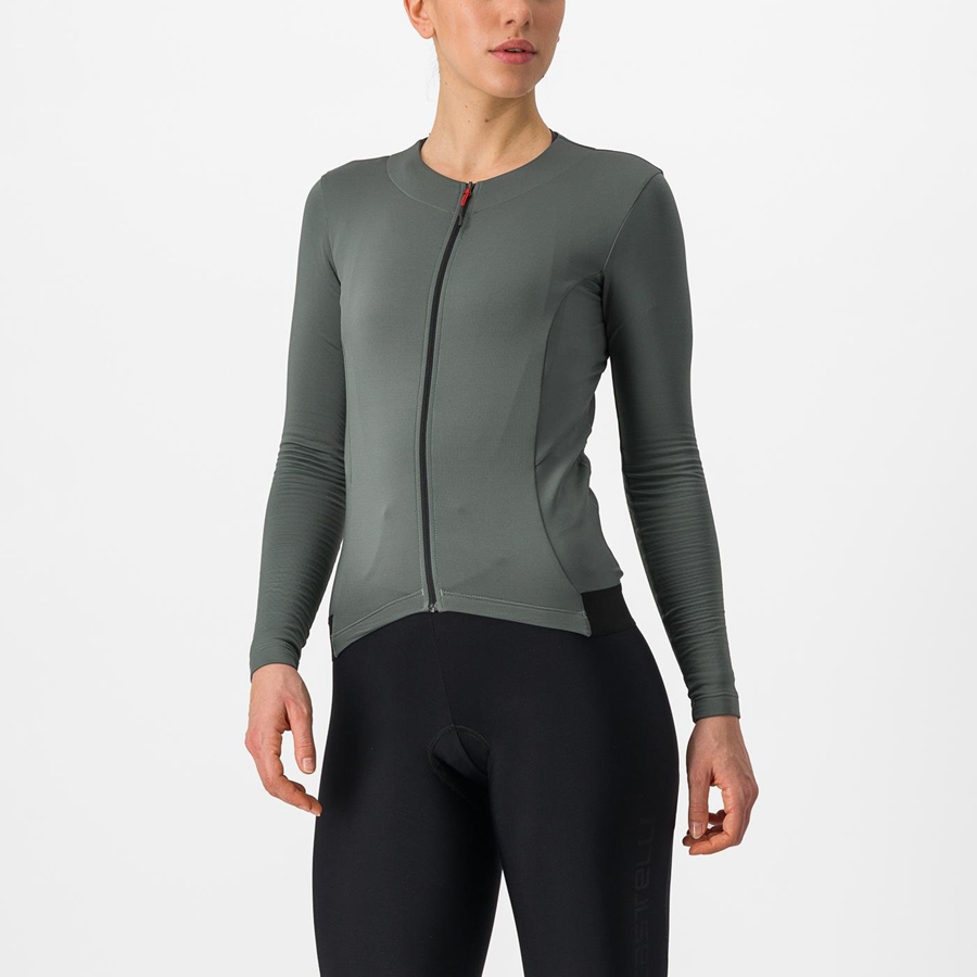 Castelli FLY LS W Φανελα γυναικεια γκρι | THPFGU-906