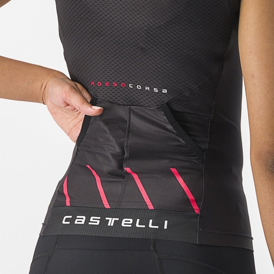 Castelli FREE 2 W TRI SINGLET κοστούμια γυναικεια μαυρα | KEUBTX-874