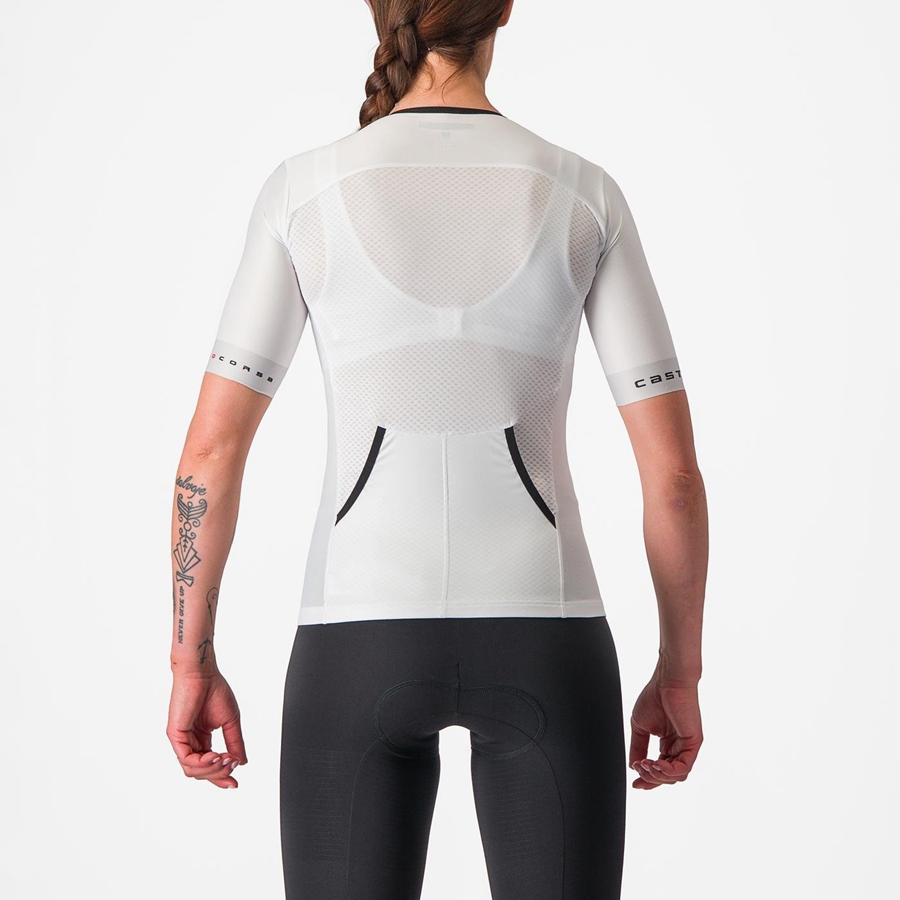 Castelli FREE SPEED 2 W RACE TOP κοστούμια γυναικεια ασπρα μαυρα | FEXPGV-915