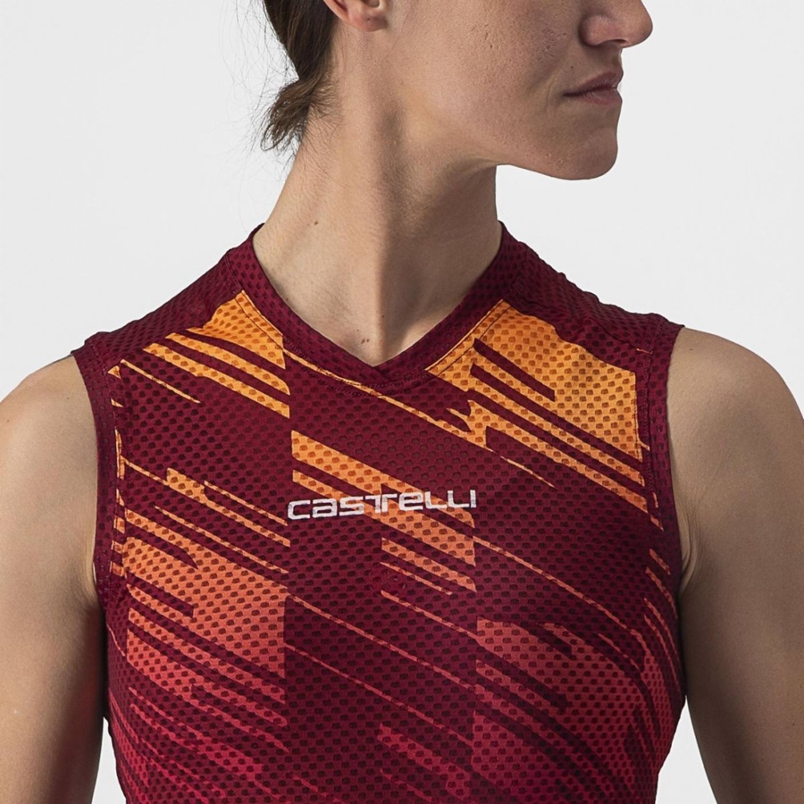 Castelli INSIDER W SLEEVELESS Φανελα γυναικεια μπορντο | ZMJQCN-972