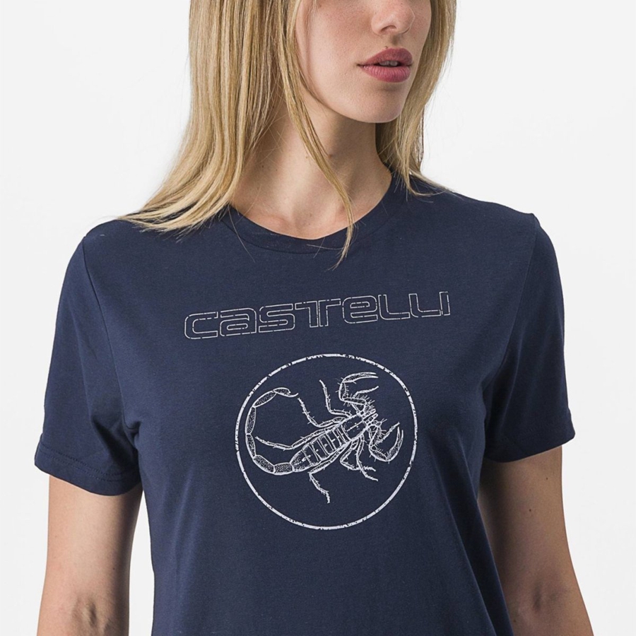 Castelli PEDALARE TEE Casual γυναικεια μπλε | UQLMWJ-104