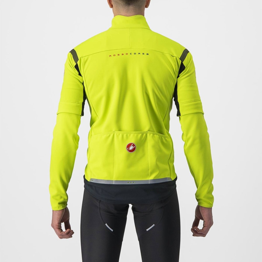 Castelli PERFETTO RoS 2 CONVERTIBLE Μπουφαν ανδρικα ανοιχτο πρασινο σκούρο γκρι | QGARCN-814