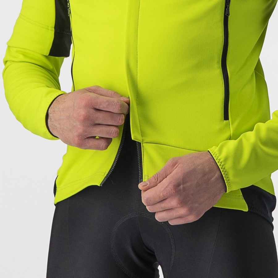 Castelli PERFETTO RoS 2 CONVERTIBLE Μπουφαν ανδρικα ανοιχτο πρασινο σκούρο γκρι | QGARCN-814