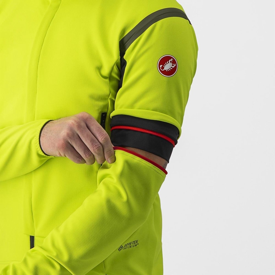 Castelli PERFETTO RoS 2 CONVERTIBLE Μπουφαν ανδρικα ανοιχτο πρασινο σκούρο γκρι | QGARCN-814