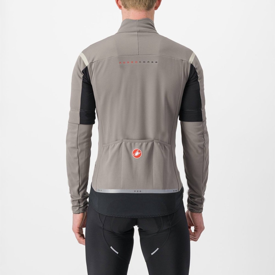 Castelli PERFETTO RoS 2 CONVERTIBLE Μπουφαν ανδρικα γκρι Χακί γκρι | IBLOMD-741